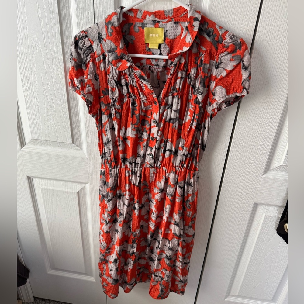 Maeve (Anthropologie) Women's Red Floral Dress